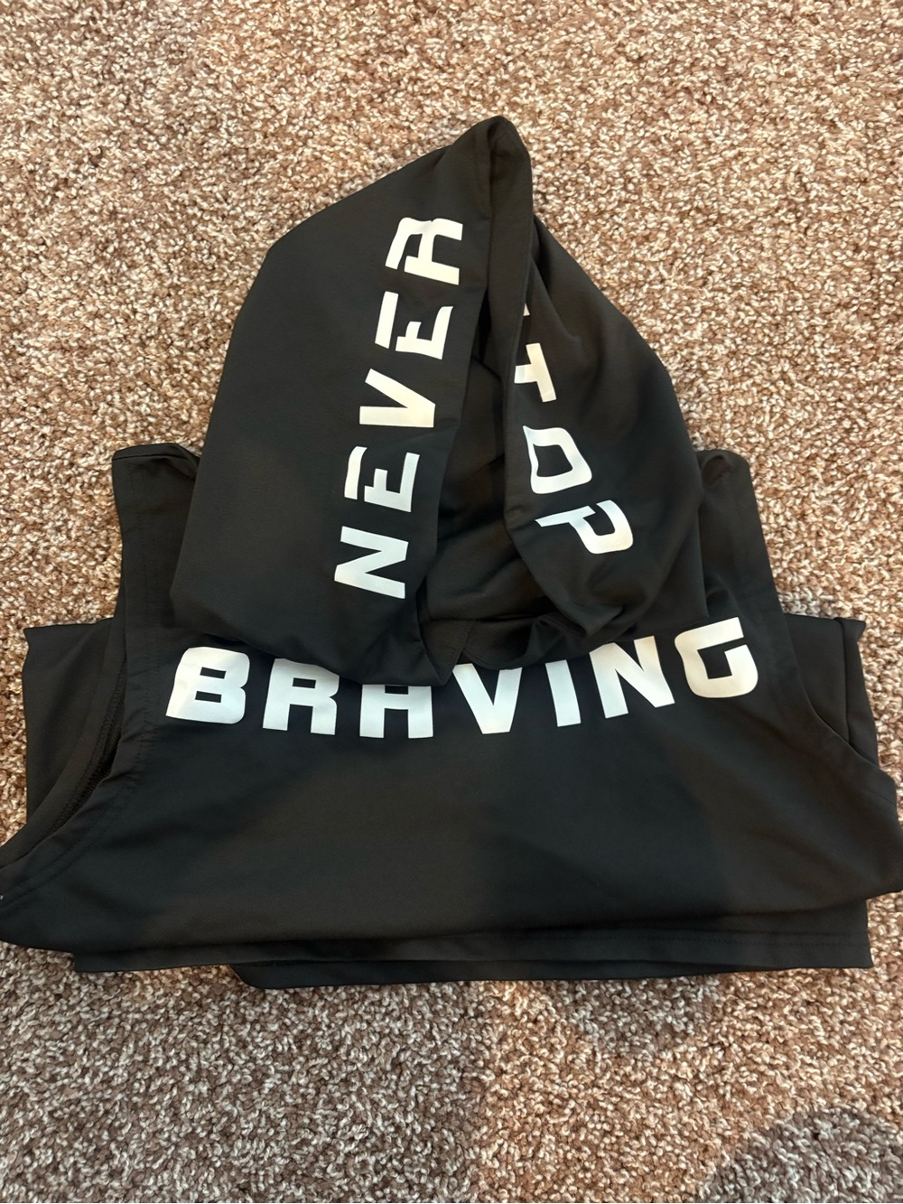 Black Kids Active Hoodie with White Lettering